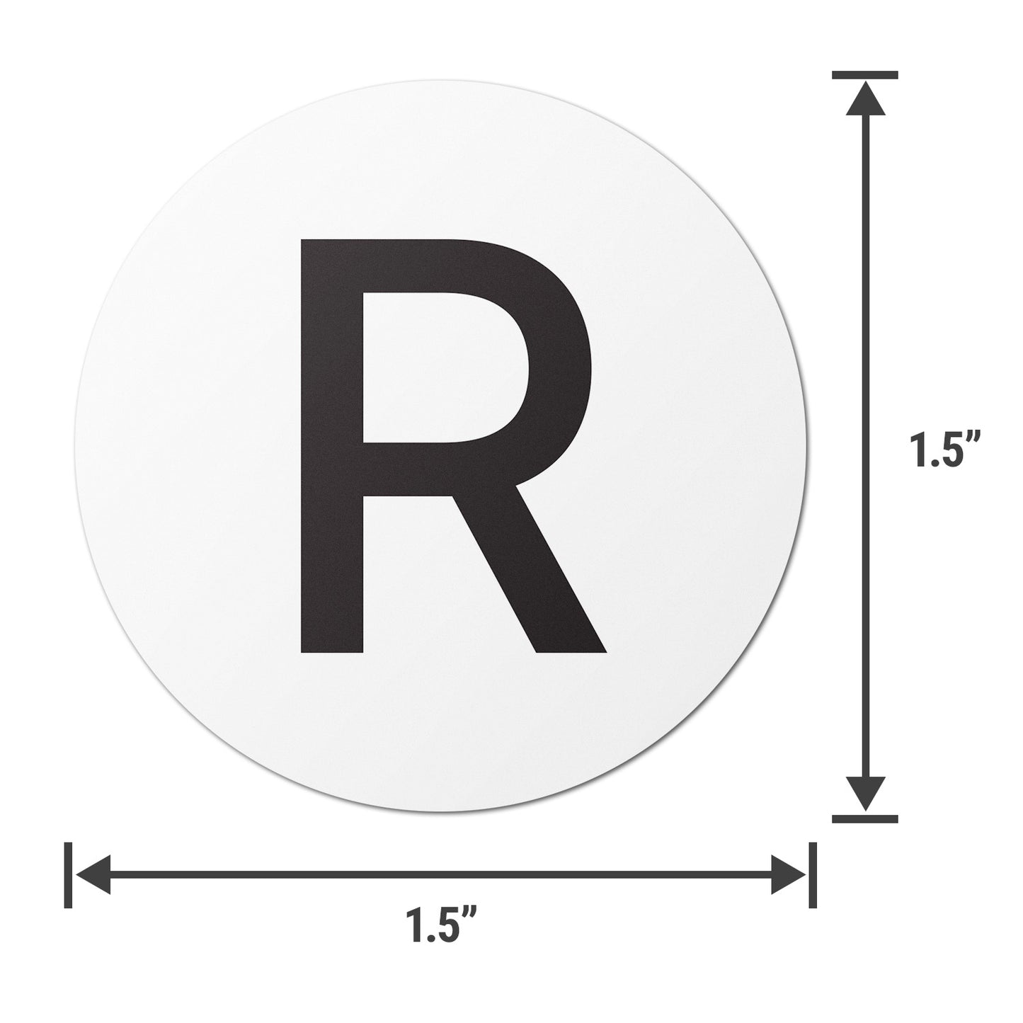 1.5 inch Alphabet Letter R Sticker (Sheets)