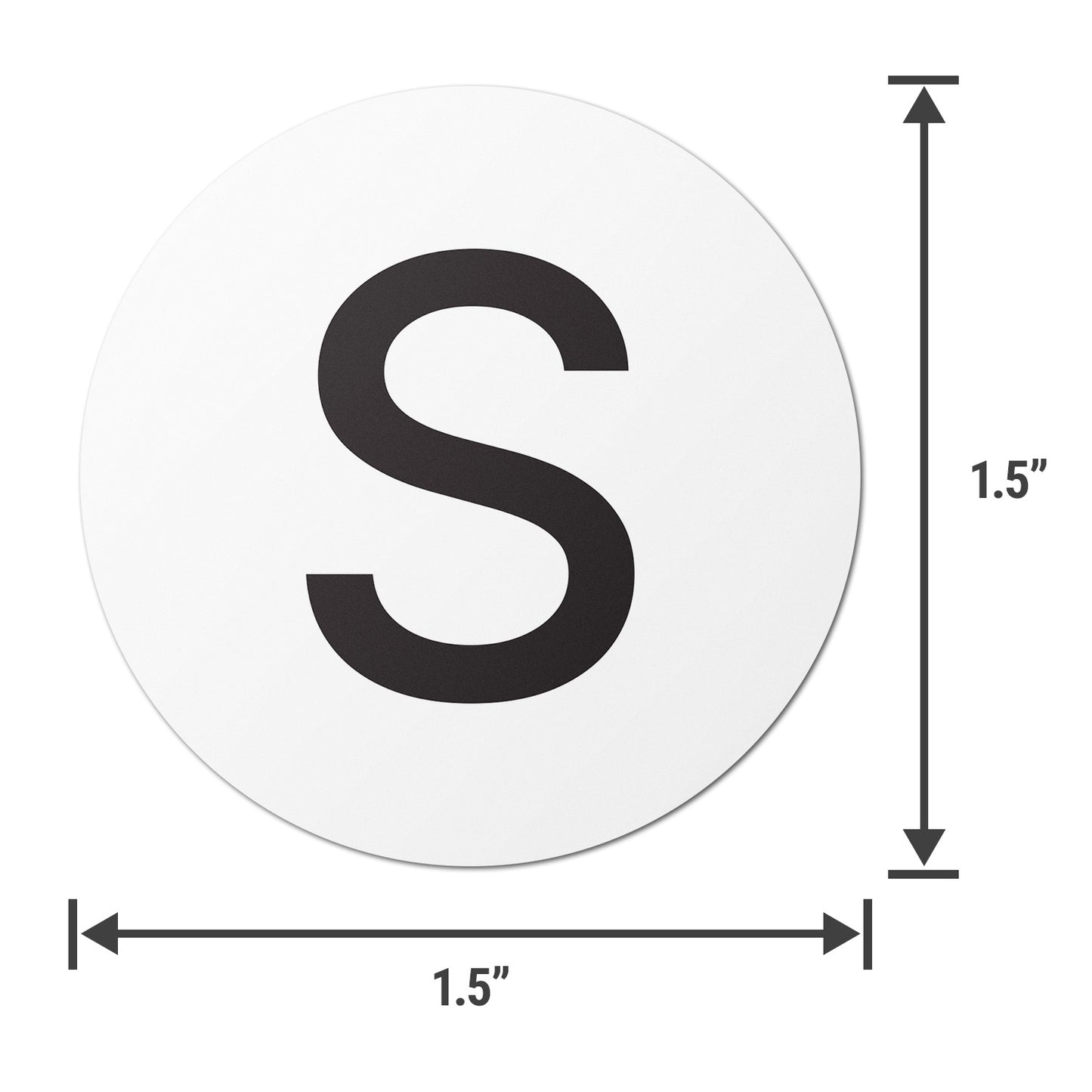 1.5 inch Alphabet Letter S Sticker (Sheets)