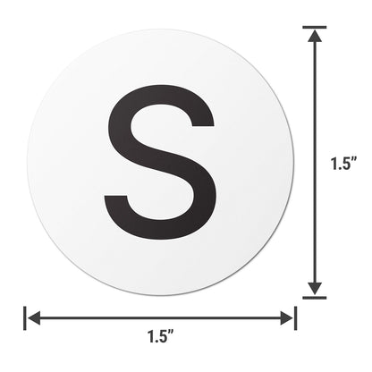 1.5 inch Alphabet Letter S Sticker (Sheets)