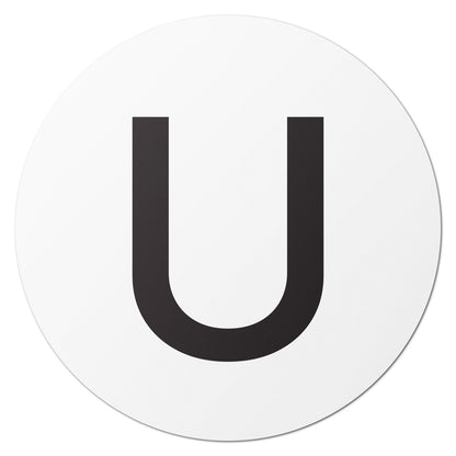 1.5 inch Alphabet Letter U Sticker (Sheets)