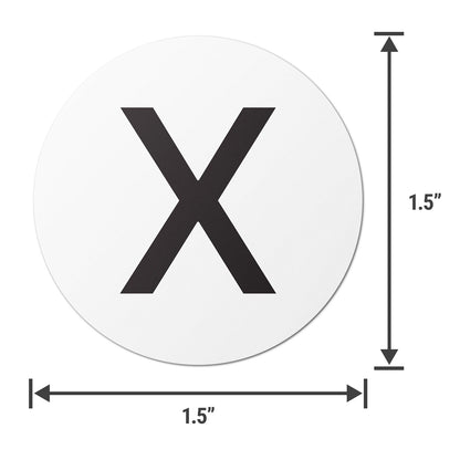 1.5 inch Alphabet Letter X Sticker (Sheets)