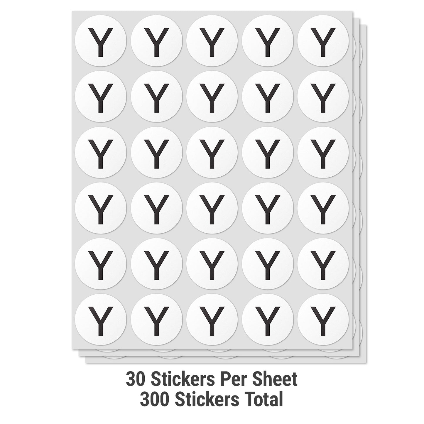 1.5 inch Alphabet Letter Y Sticker (Sheets)