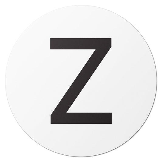 1.5in Stickers: Alphabet Letter Z Label (Capital)