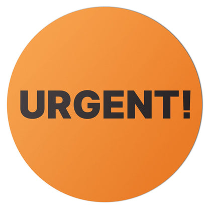 1.5in Stickers: Urgent Shipping Labels