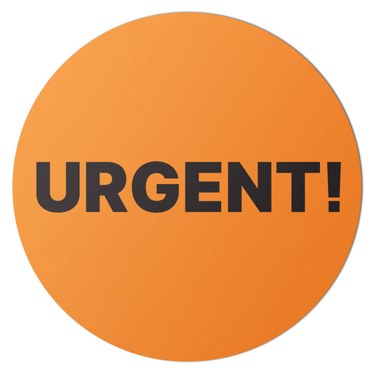 1.5in Stickers: Urgent Shipping Labels