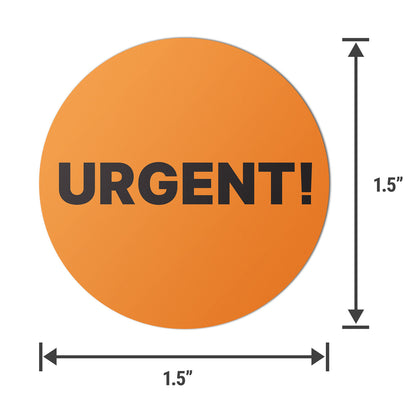 1.5in Stickers: Urgent Shipping Labels
