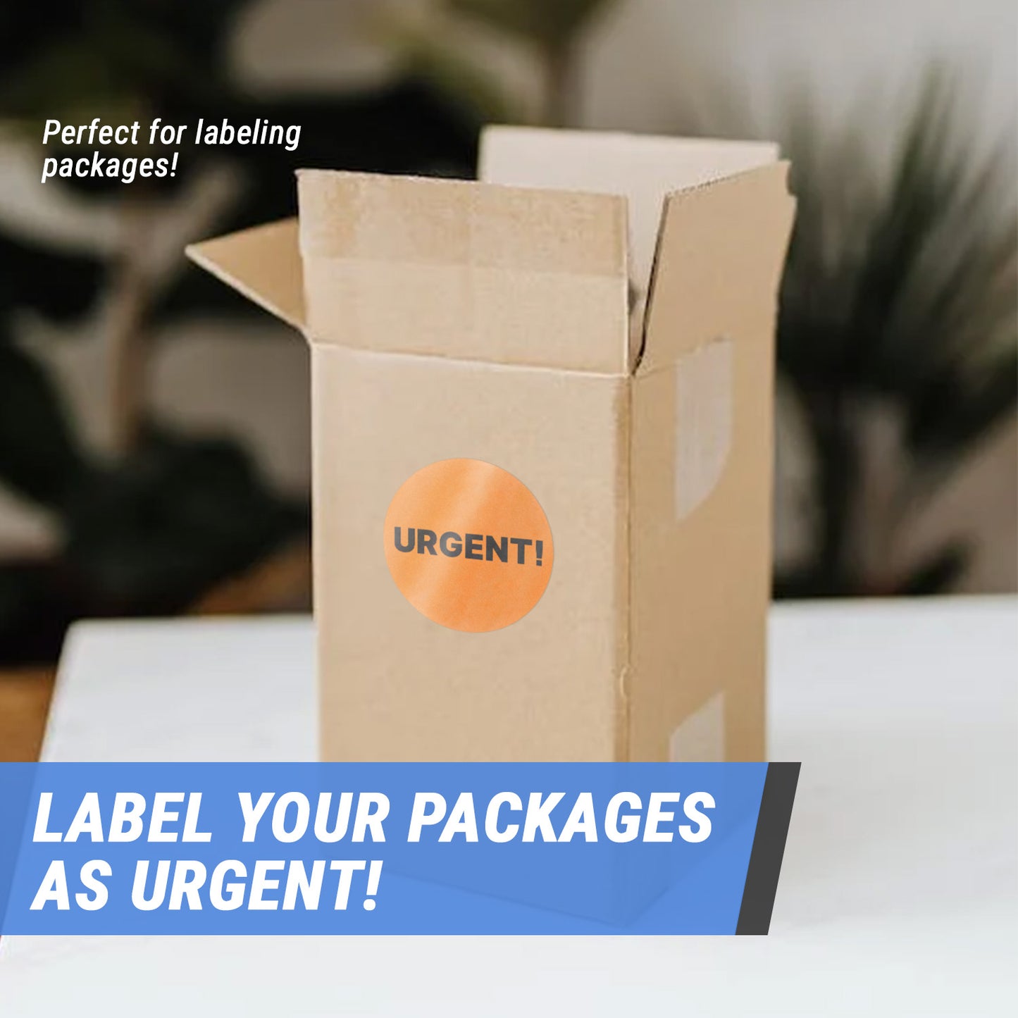 1.5in Stickers: Urgent Shipping Labels