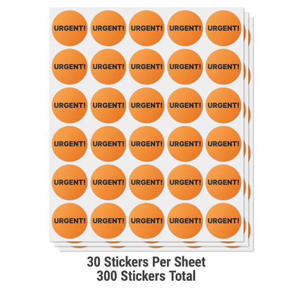 1.5in Stickers: Urgent Shipping Labels