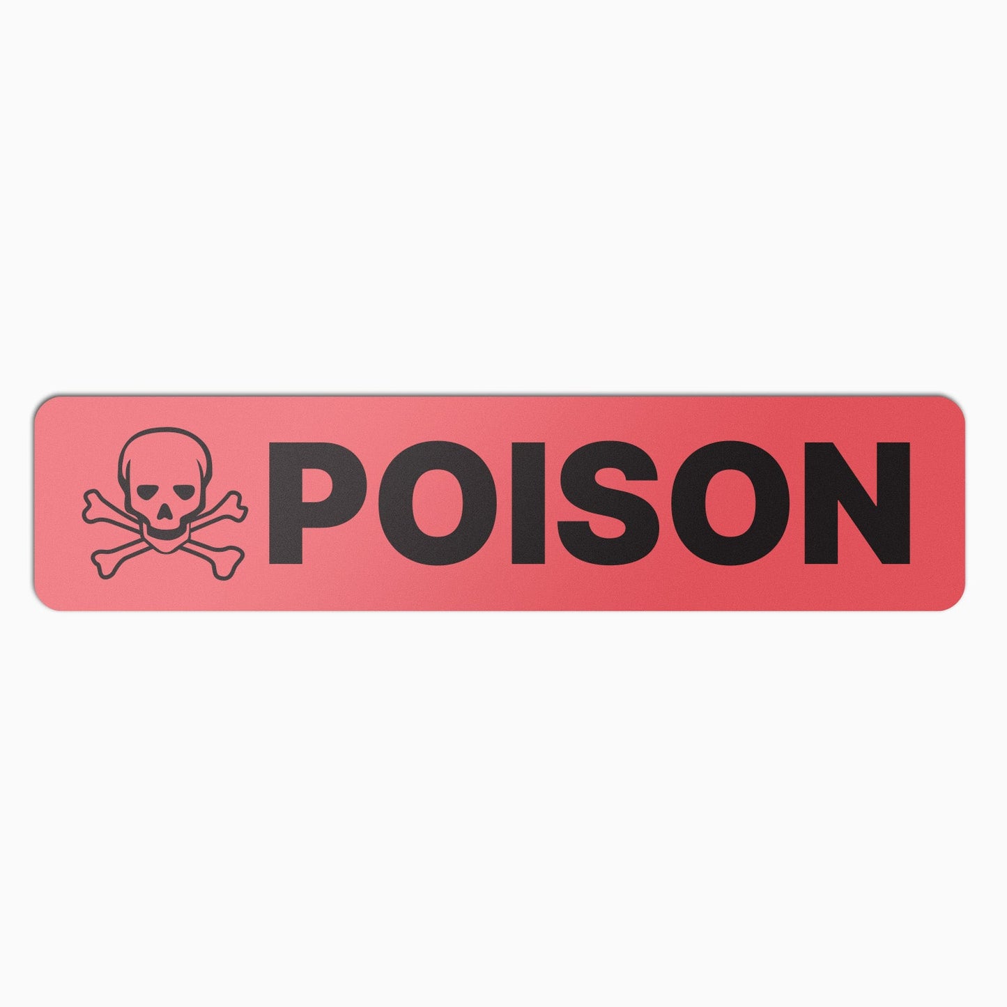 1.625 x 0.375in Stickers: Poison Medical Labels