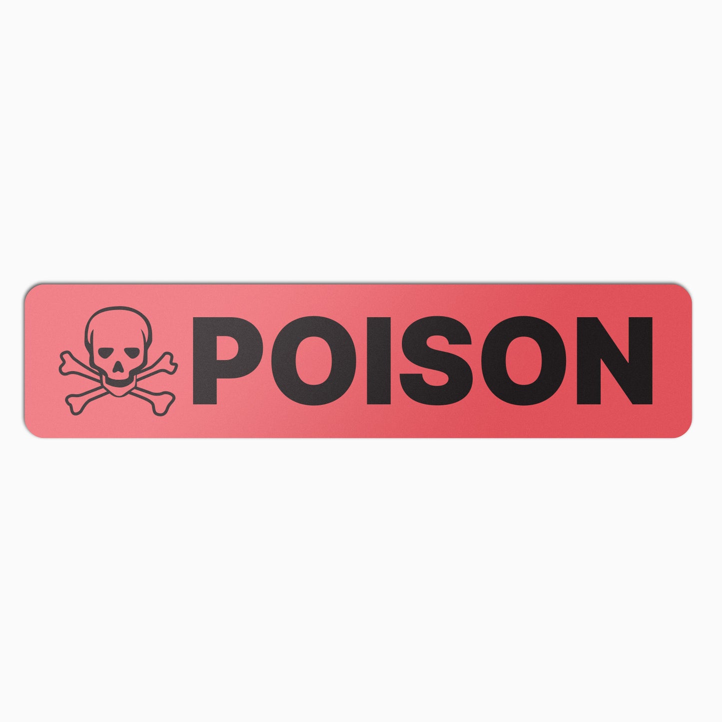 1.625 x 0.375in Stickers: Poison Medical Labels
