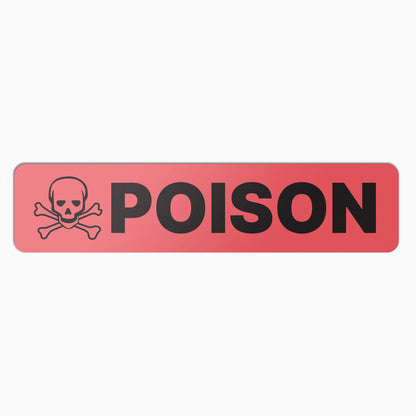 1.625 x 0.375in Stickers: Poison Medical Labels