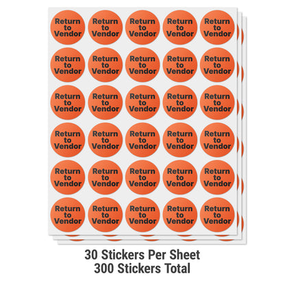 1.5in Stickers: Return to Vendor QC Labels