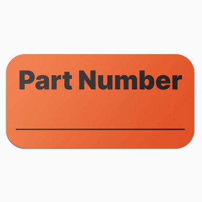2 x 1in Stickers: Part Number Inventory Labels