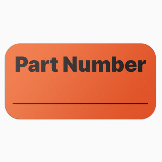 2 x 1in Stickers: Part Number Inventory Labels