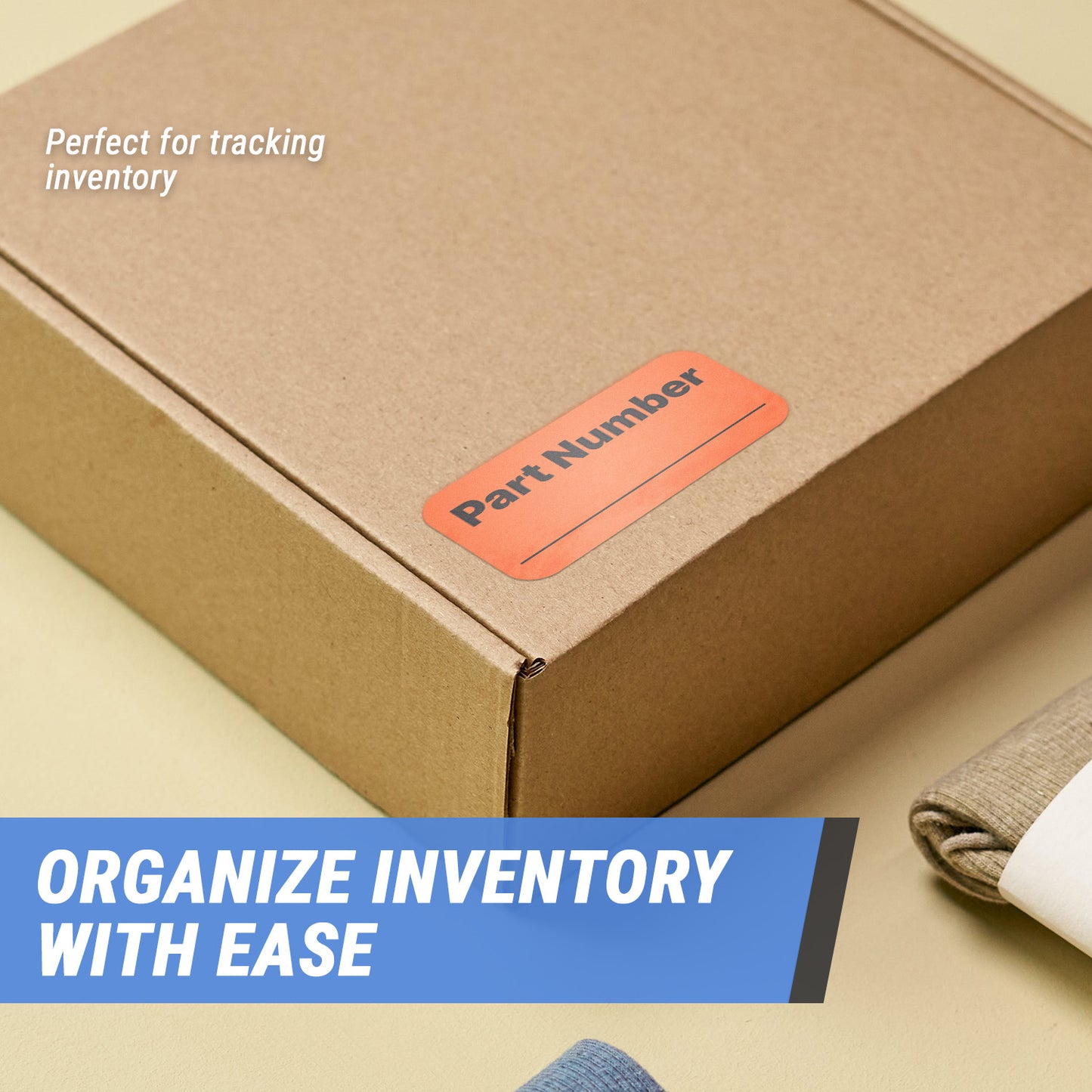 2 x 1in Stickers: Part Number Inventory Labels