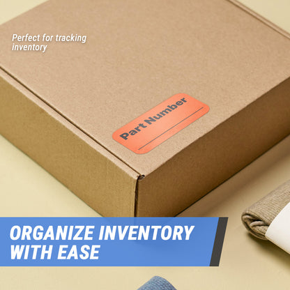 2 x 1in Stickers: Part Number Inventory Labels