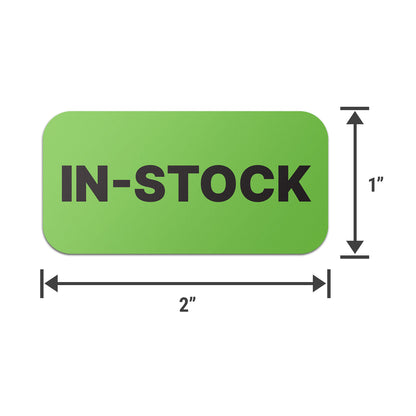 2 x 1in Stickers: In-Stock Inventory Labels
