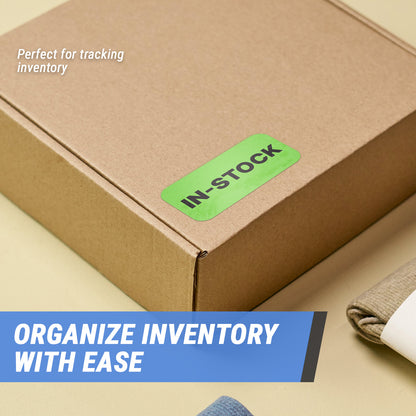 2 x 1in Stickers: In-Stock Inventory Labels
