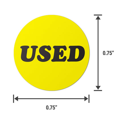 0.75in Stickers: Used Retail Labels