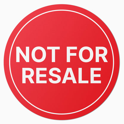 1.5in Stickers: Not for Resale Retail Labels