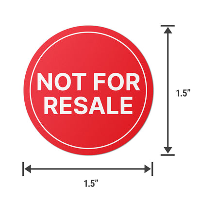 1.5in Stickers: Not for Resale Retail Labels
