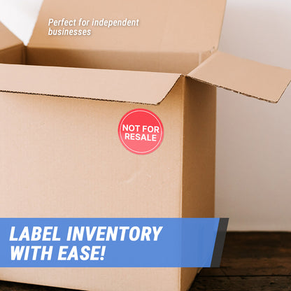 1.5in Stickers: Not for Resale Retail Labels