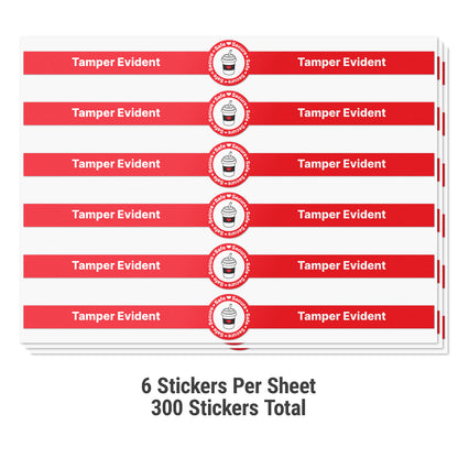 9 x 1in Stickers: Tamper Evident Drink Labels