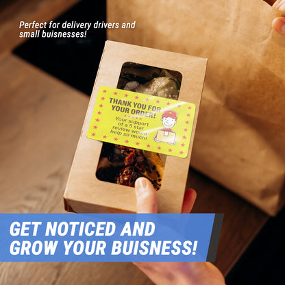 3 x 2in Stickers: Thank You for Your Order Label Pack