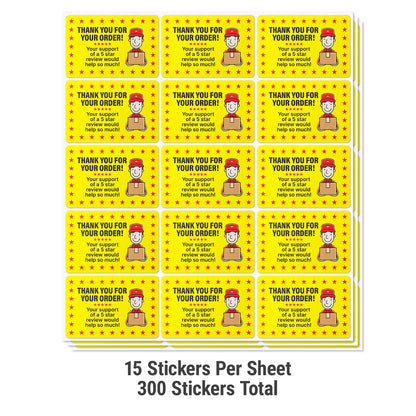3 x 2in Stickers: Thank You for Your Order Label Pack