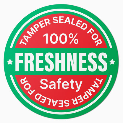 1.5 inch Tamper Sealed for 100% Freshness Food Labels (Sheet)