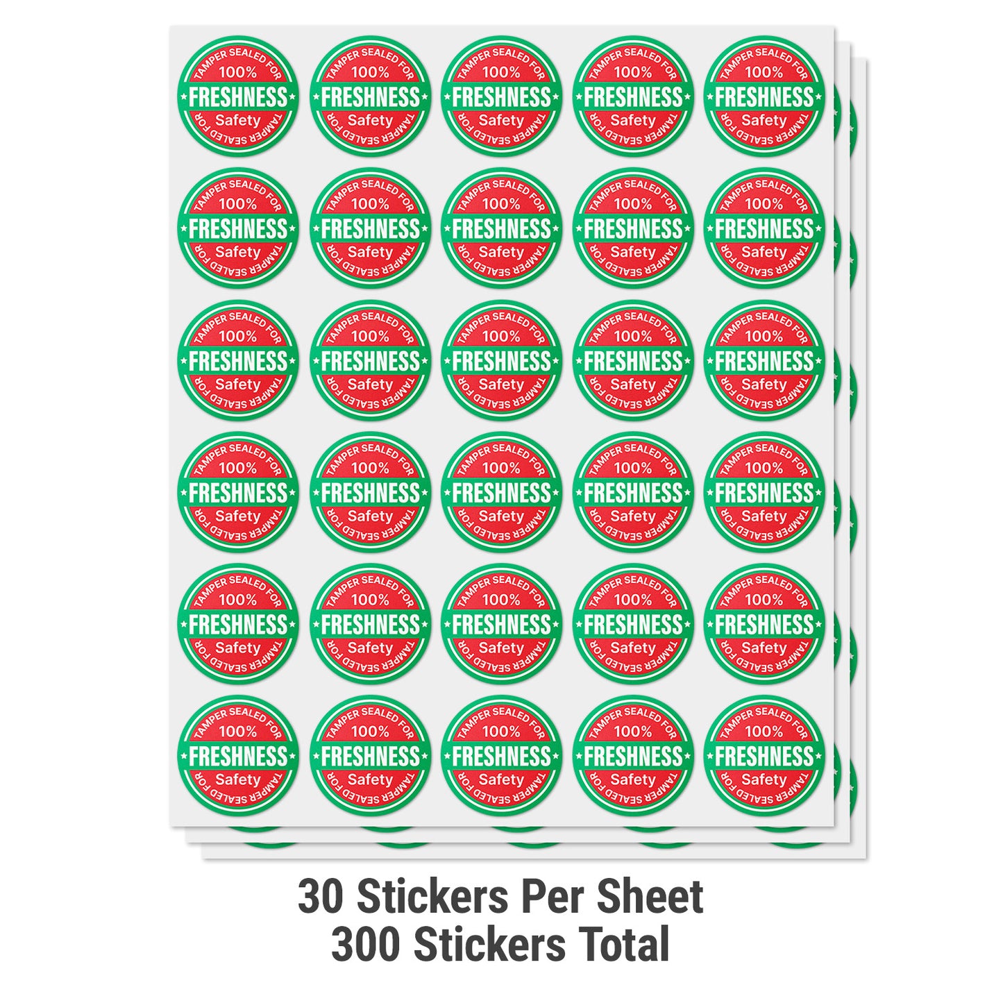 1.5 inch Tamper Sealed for 100% Freshness Food Labels (Sheet)