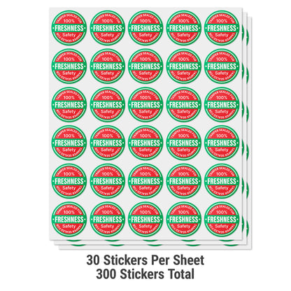 1.5 inch Tamper Sealed for 100% Freshness Food Labels (Sheet)
