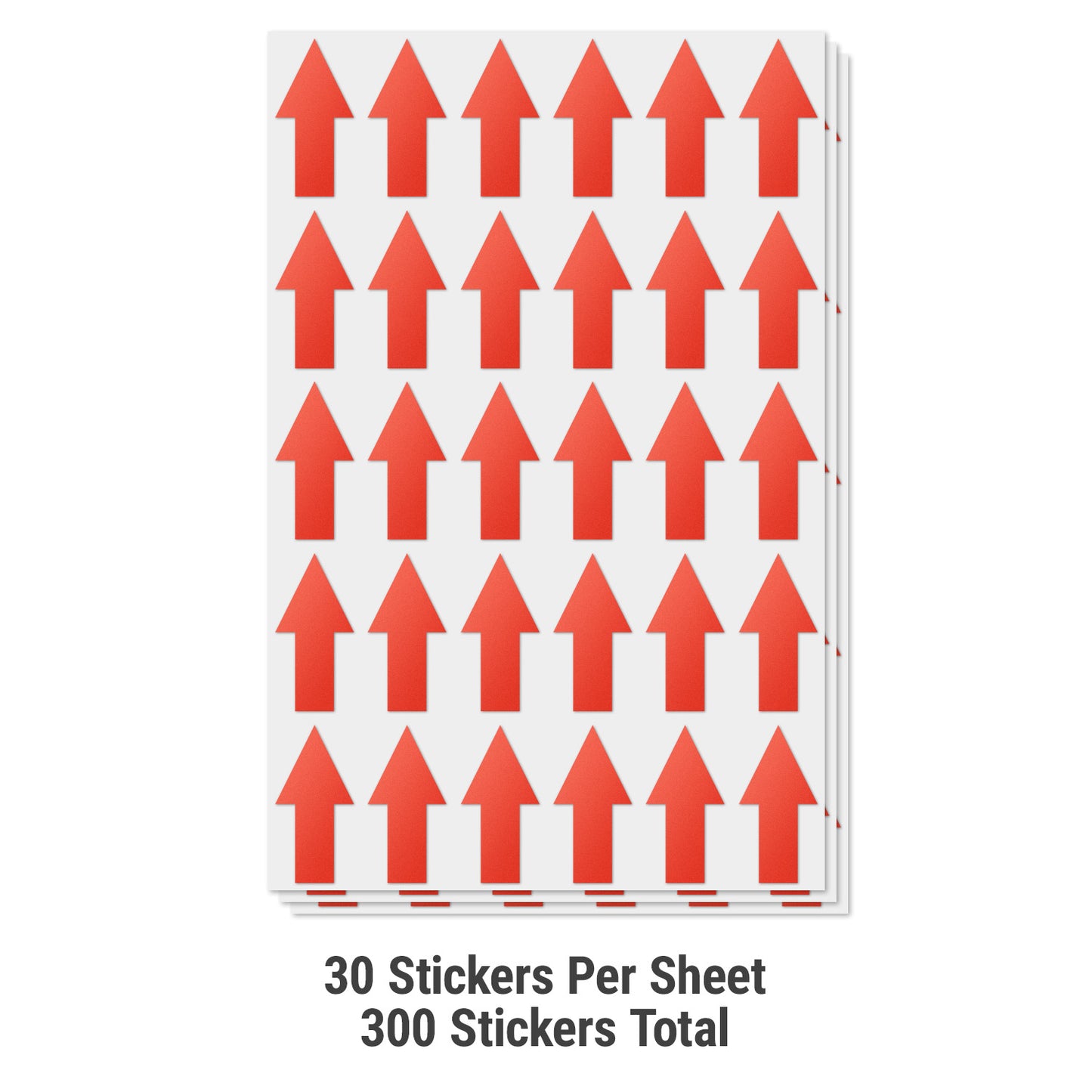 2 x 1in Stickers: Arrow Warehousing Labels (Red)
