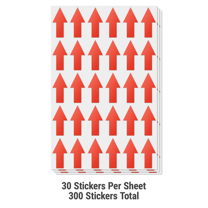 2 x 1in Stickers: Arrow Warehousing Labels (Red)