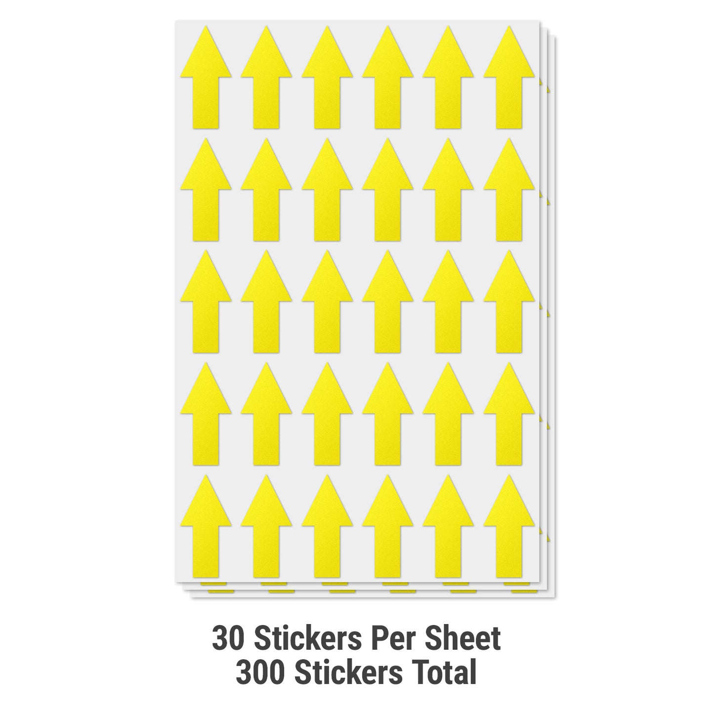 2 x 1in Stickers: Arrow Warehousing Labels (Yellow)