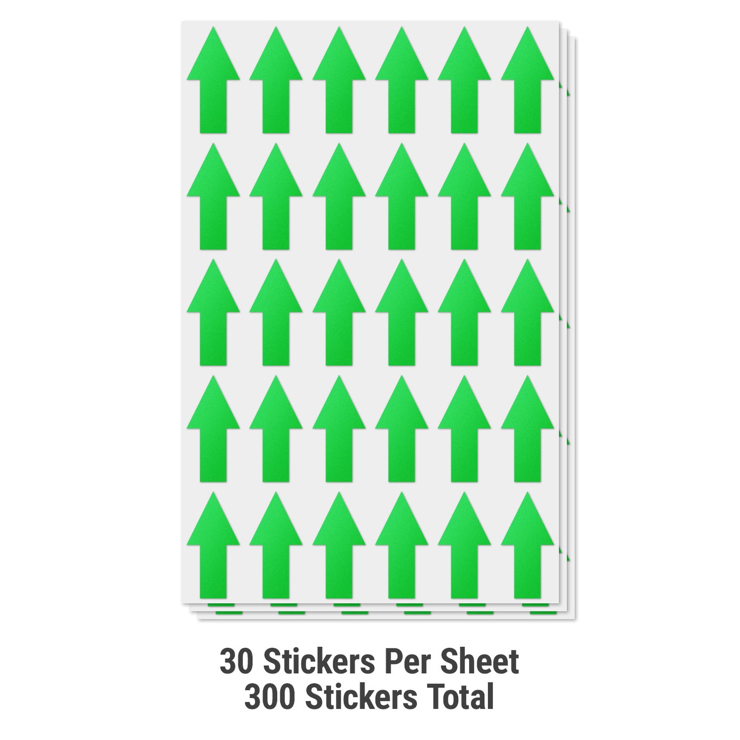 2 x 1in Stickers: Arrow Warehousing Labels (Green)
