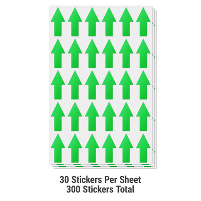 2 x 1in Stickers: Arrow Warehousing Labels (Green)