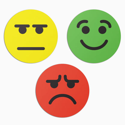 1in Smiley Sad Neutral Face Labels (Sheet)