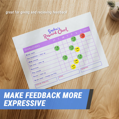 1in Smiley Sad Neutral Face Labels (Sheet)