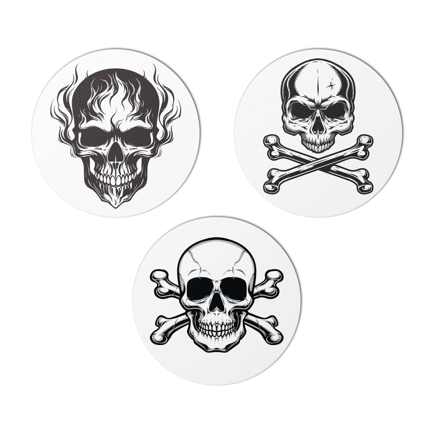 2in Stickers: Skull and Crossbones Labels (3 Designs)