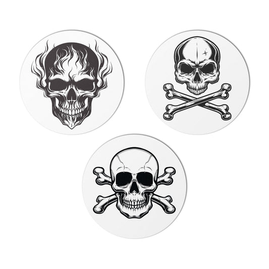 2in Stickers: Skull and Crossbones Labels (3 Designs)