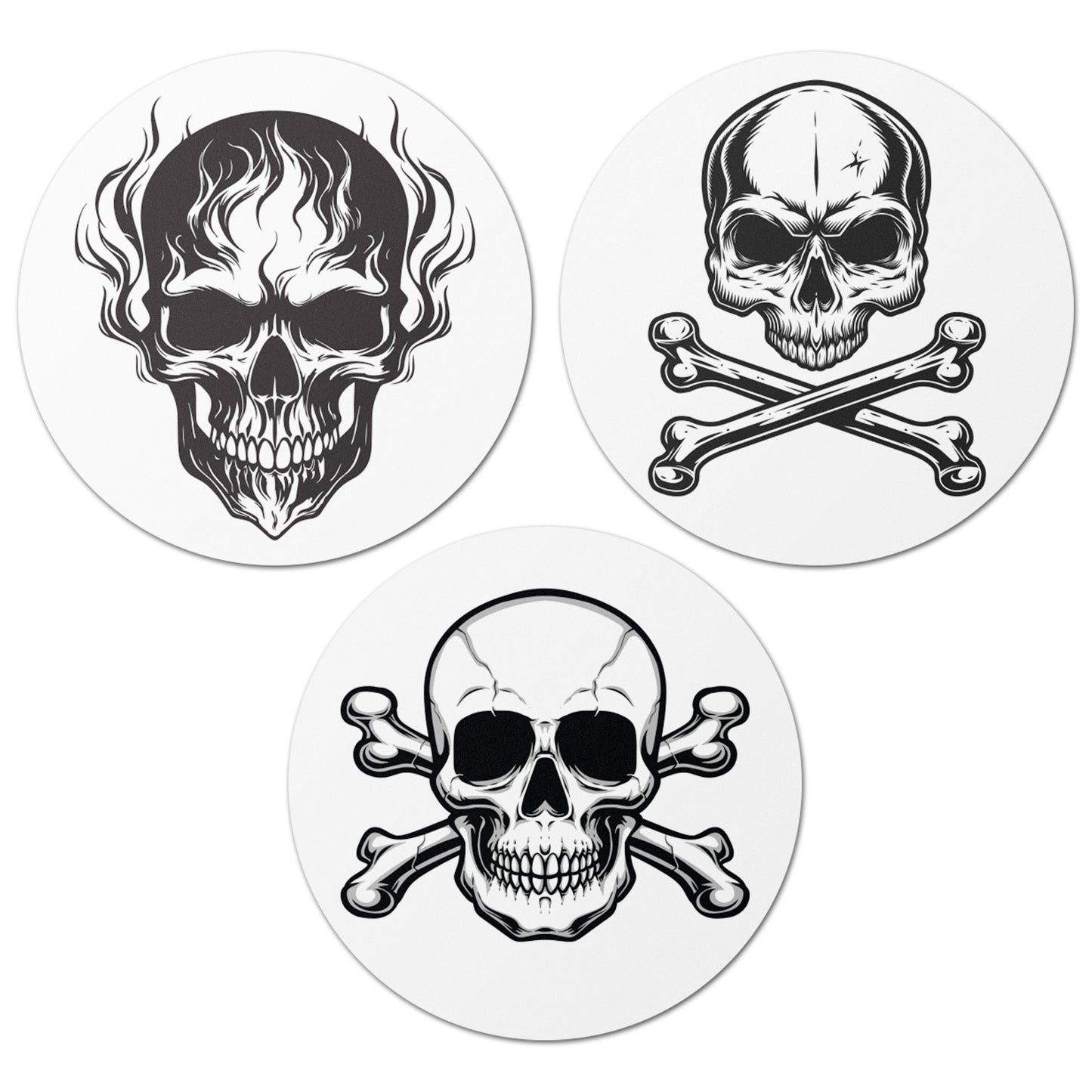 2in Stickers: Skull and Crossbones Labels (3 Designs)