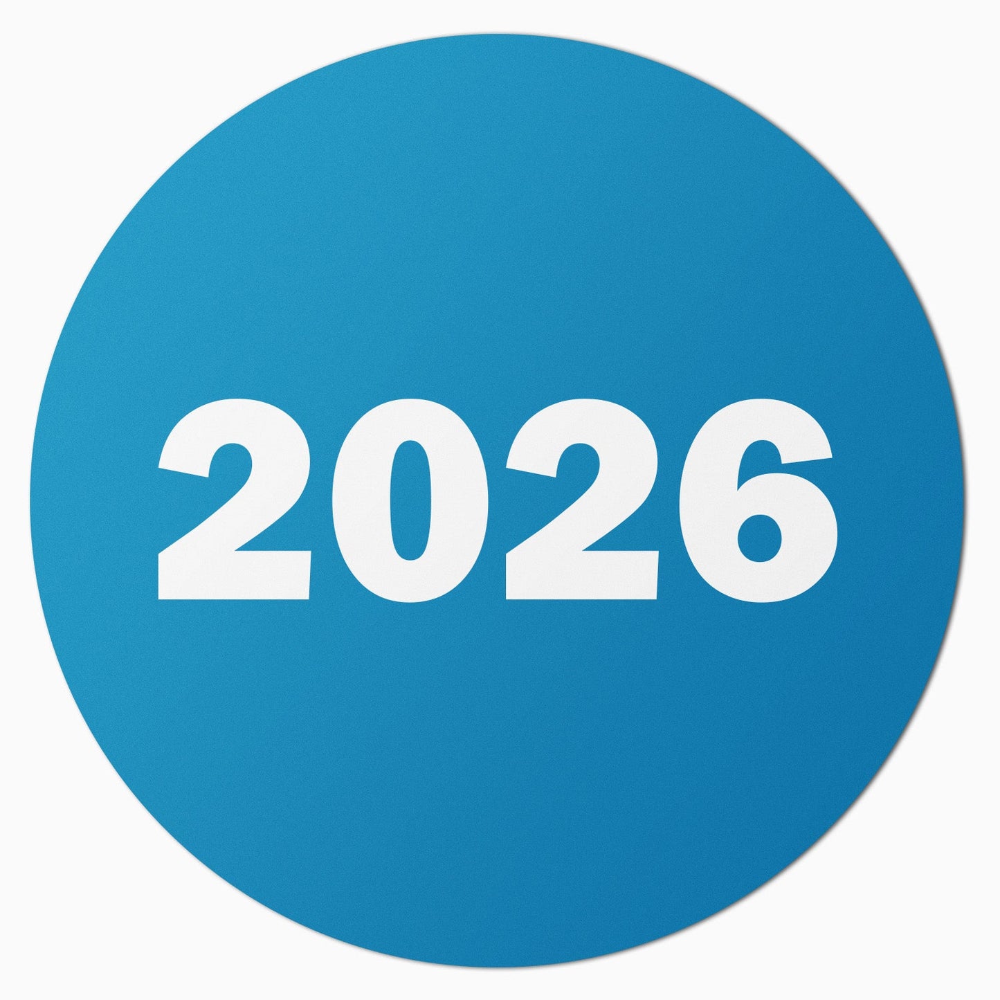 0.75in 2026 Year Label Blue (Sheet)