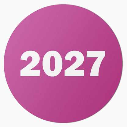 0.75in 2027 Year Label Magenta (Sheet)