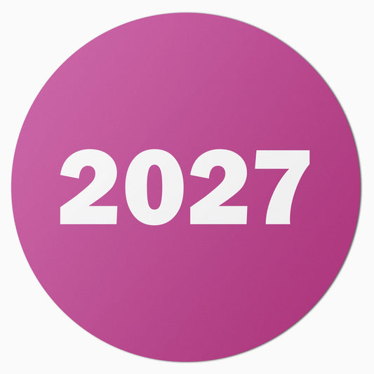 0.75in 2027 Year Label Magenta (Sheet)