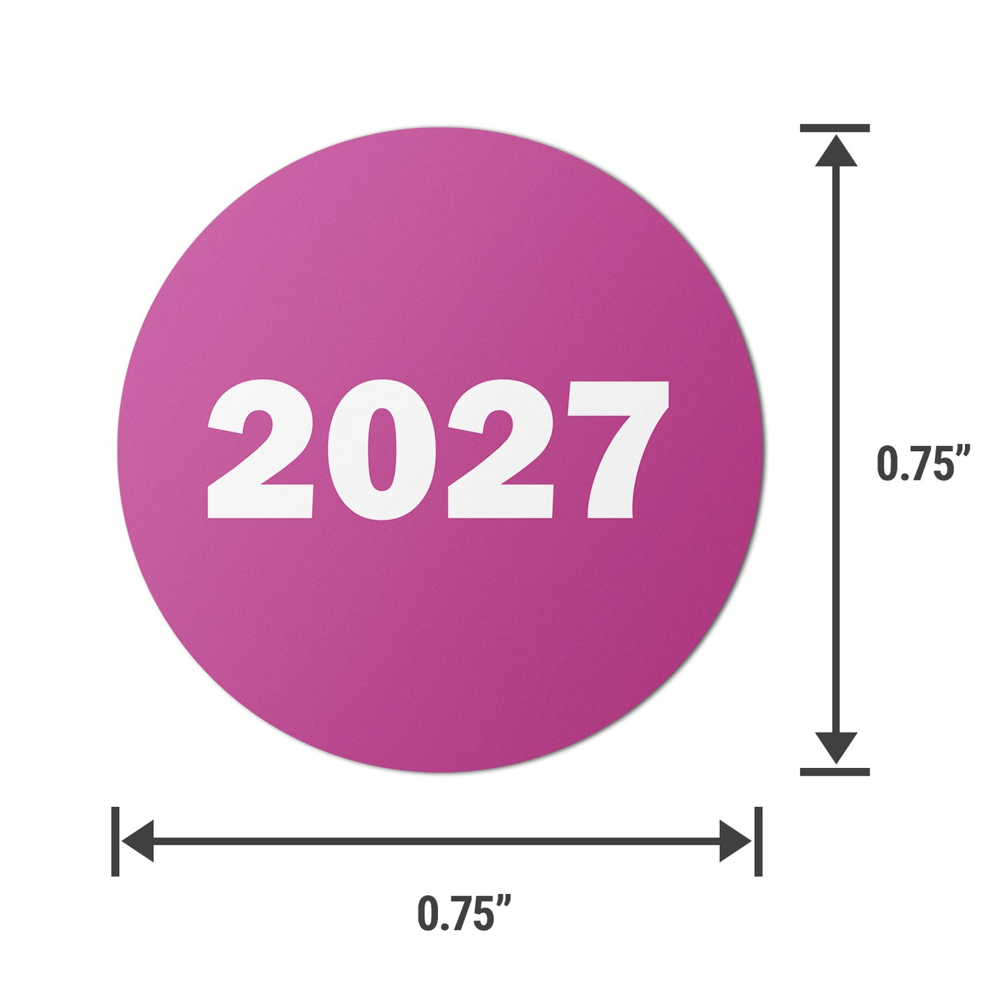 0.75in 2027 Year Label Magenta (Sheet)
