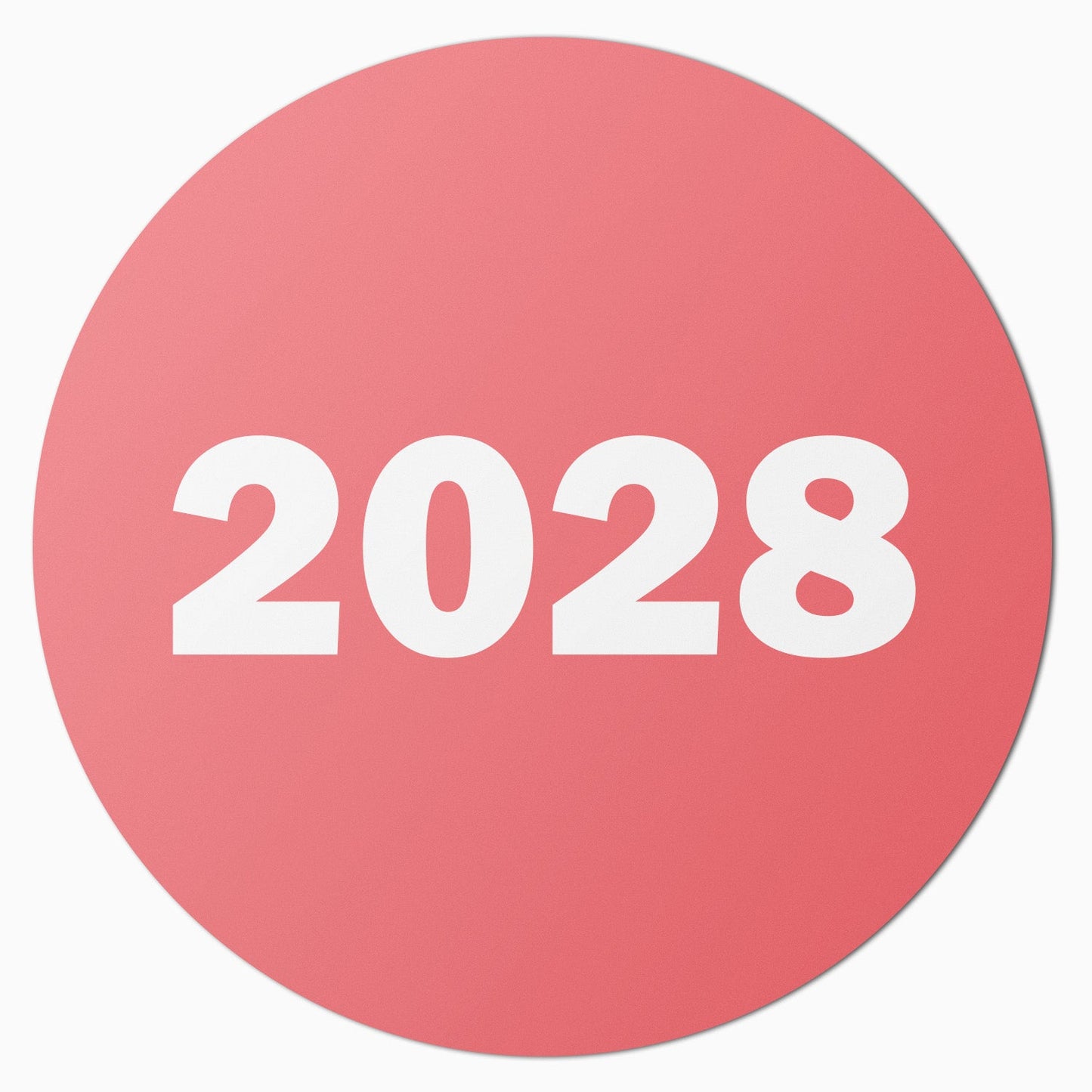 0.75in 2028 Year Label Red (Sheet)