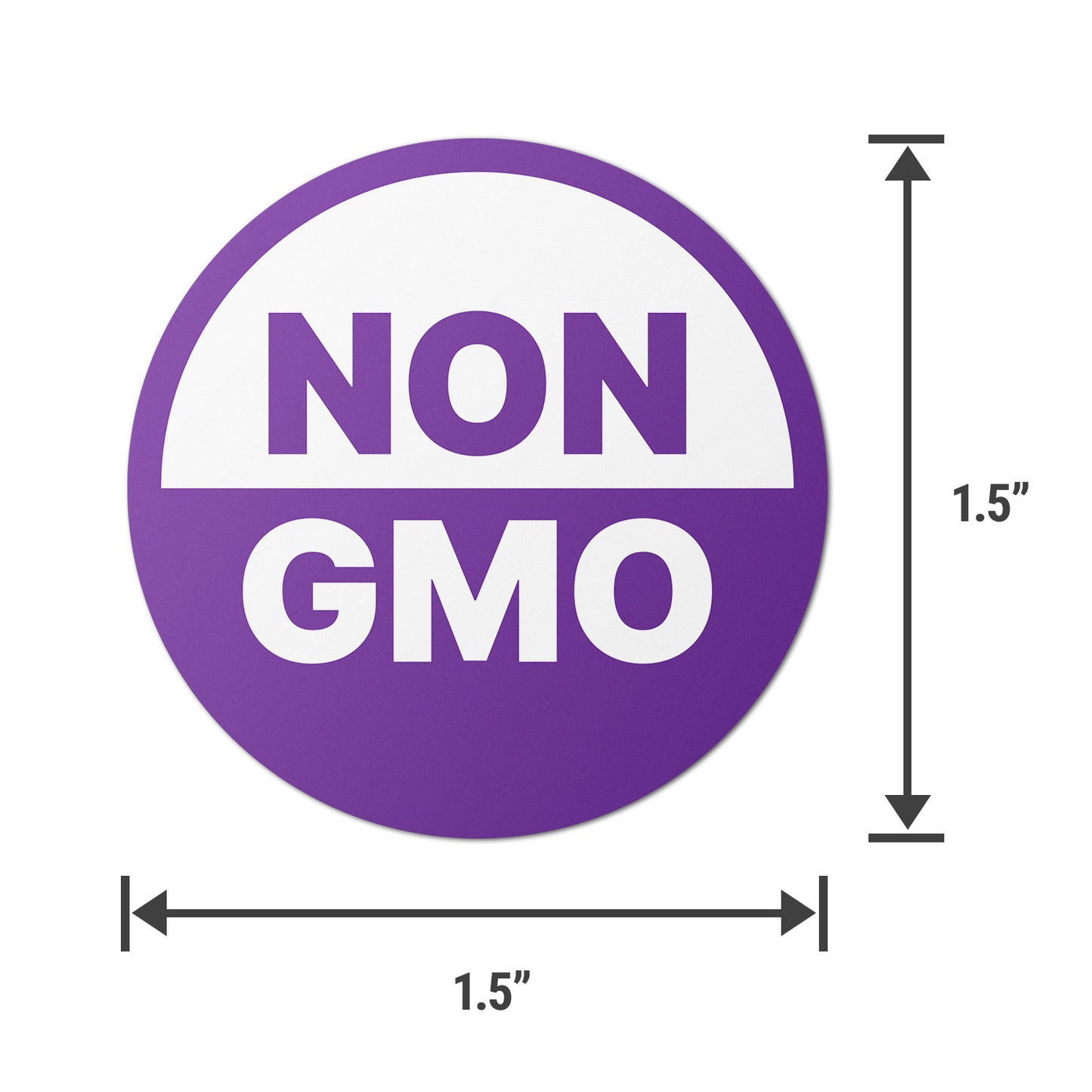 1.5in Stickers: NON-GMO Food Labels