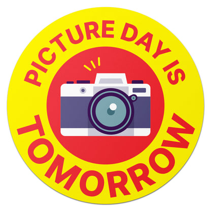 2in Stickers: Picture Day is Tomorrow Labels