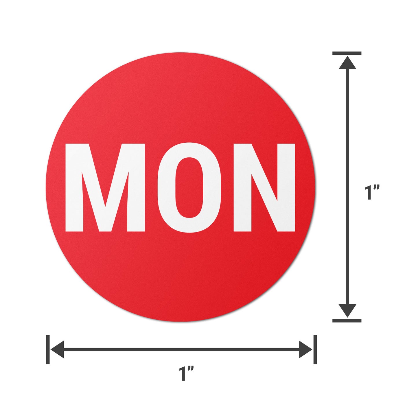 1in Monday to Sunday Labels Multi-Colored (Sheet)